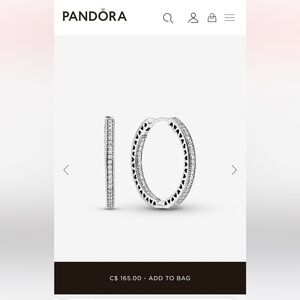 Pandora Sparkle & Hearts Hoop Earrings
Sterling silver